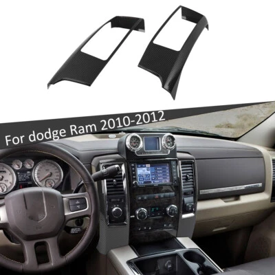 Console GPS Navigation Side Panel Trim For Dodge RAM 1500 2010-2012 Carbon Fiber Foto 1 de 4