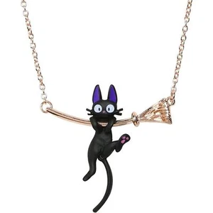 Studio Ghibli Kiki's Delivery Service Jiji Cat Broom Necklace | Gift for Fans - Picture 1 of 2