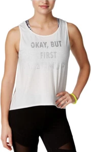 The Warm Up by Jessica Simpson Women's Okay, BUT First Warmup Graphic Tank S. - Picture 1 of 2
