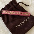 Louis Vuitton LV Monogramm heiß rosa Einschluss Haarspange Clip STAUBBEUTEL