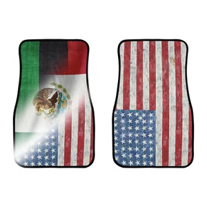 Car Floor Mat Front Rubber (2pcs): Flag Collection - Picture 1 of 13