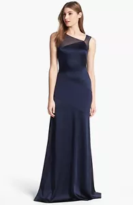Vestido asimétrico sin mangas Halston Heritage (talla 12) - Imagen 1 de 2