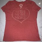 Vintage Graphic T Shirt Sz M Coral Orange Red Life Is Good V Neck Tee More More