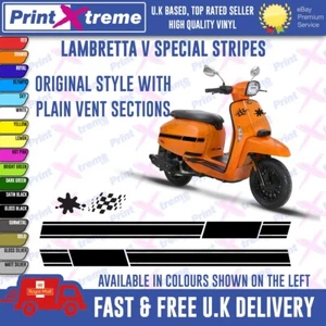 Pegatinas a rayas de scooter para ventilación de color liso Lambretta V Special v125 v200 - Imagen 1 de 10