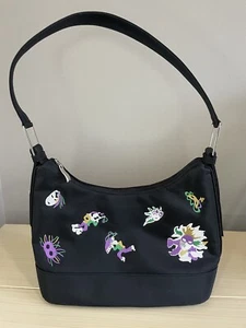 Embroidered Mardi Gras Purse Handbag Carnival French Quarter Black EUC - Picture 1 of 10