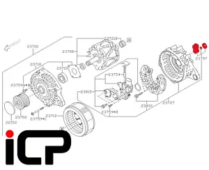 Alternator Battery Live Terminal Bushing Fits: Subaru Impreza 92-98 WRX STi - Picture 1 of 1