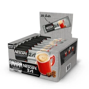 NESCAFE COFFEE & CREAMER 2in1 Instant Coffee 28 Sticks FULL Box - Picture 1 of 4