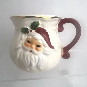 Vintage 60's Josef Originals Smiling Santa Ceramic Christmas Mug READ - Picture 1 of 10