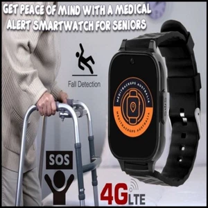 Colgante Alarma Médica Personal para Personas Mayores Botón SOS Detección de Caídas GPS - Imagen 1 de 7