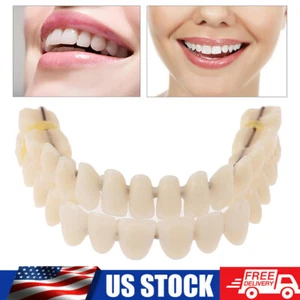 US Snap On False Teeth Upper + Lower Dental Veneers Dentures Tooth Cover Dental - Picture 1 of 19