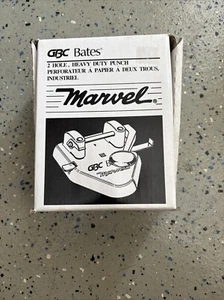 GBC Bates 2 Hole Paper Punch Heavy Duty All Metal Industrial Marvel - Picture 1 of 2