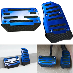 Blue Anti Slip Car Automatic Gas Brake Foot Pedal Pad Cover Auto Accessories - Picture 1 of 7