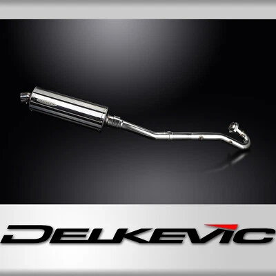 Kawasaki KLR650A 1987-2007 Complete Exhaust 14" Oval Stainless Muffler - Image 1 of 4