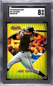Bowmans Best Jim Thome 1996 refractor SGC 8 casi nuevo-como nuevo #47 Cleveland bajo POP - Imagen 1 de 4