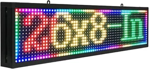 Outdoor Scrolling LED Digital Sign Board P10 26"x8" RGB Full Color WiFi Control - Picture 1 of 9