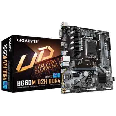 Gigabyte B660M D2H DDR4 Motherboard CPU Socket LGA1700 Intel 2.5GbE Gaming LAN - Image 1 of 4