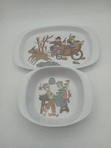 Noritake Melamin Geschirr Pinocchio 2 teiliges Set rund Teller Schale - Bild 1 von 6