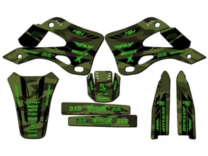 1999-2002 KX 250 APACHE Green Senge kit de gráficos compatible con Kawasaki - Imagen 1 de 10