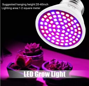 36W LED Pflanzenlampe E27 Grow Vollspektrum Pflanzenlicht Licht Wachstumslampe