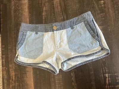 Mini Pantalones Cortos Vintage Y2K Roxy Ligeros Denim Micro Cortos Talla 28 Foto 1 de 4