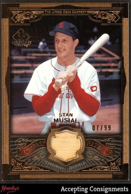 2006 SP Legendary Cuts Material Bronze Stan Musial GAME USED BAT 07/99 CARDINALS - Image 1 of 2
