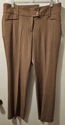 Rafaella “The Curvey Boot” High Rise Dress Pant Coffee Women's Size 12p NWT - Image 1 of 4