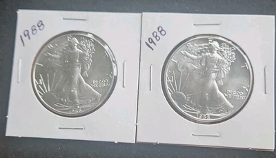 1988 Silver Eagles .999 LUSTEROUS - Image 1 of 4