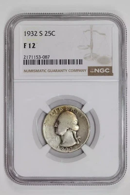 1932-S WASHINGTON QUARTER NGC F12 - Image 1 of 2