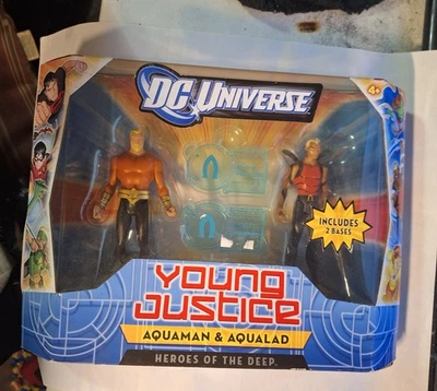 Figuras de acción DC Universe Young Justice Aquaman y Aqualad Heroes of the Deep 4" Foto 1 de 2