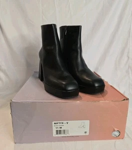 Lisa Vicky Niftyx-V Damen-Stiefeletten Größe 11 M schwarz Leder hoher Absatz - Bild 1 von 6