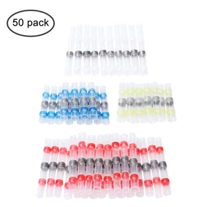 50 Stck. Wasserdicht Lötstab Dichtung Hülse Wärmeschrumpf Stoß Draht Verbinder Kit - Bild 1 von 16
