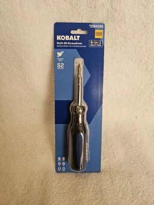 Kobalt # 2564345 Multi-Bay Screwdriver 6-in-1 Multi Tool Set Chrome Plated NIP  - Image 1 of 4