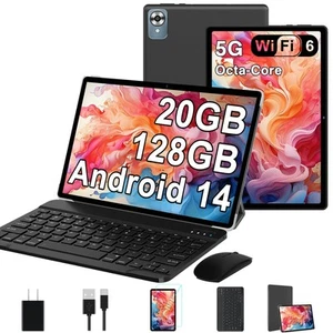 2025 Android 14 Tablet mit Tastatur 20GB+128GB+1TB Expand, 10,1 Zoll Octa-Co... - Bild 1 von 7