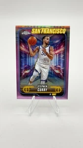 2024-25 Topps cromo - refractor rosa Stephen Curry #187 - Imagen 1 de 2