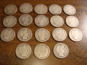 (10) Stk. Barber Silber Half Dollar Gruppe! - Bild 1 von 13