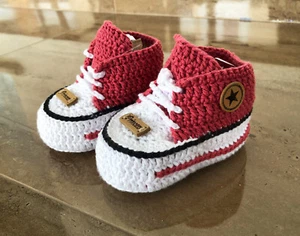 Crochet baby boy shoes, Newborn baby booties, Gifts For New Mom Preemie Crochet - Picture 1 of 5