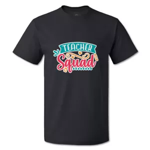 Funny Graphic T Shirts School Teacher Squad Cotton Back to School Top School - Picture 1 of 14