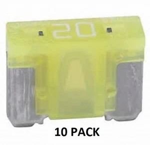 PACK DE 10 - FUSIBLES DE HOJA DE BAJO PERFIL - MINI AUTOMOTRIZ DE 20 AMPERIOS #ATM20LP-10PK - Imagen 1 de 2