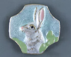 DECORATIVE HAND PAINTED METAL CLOTHING BUTTON - SET OF 2 - Picture 1 of 2