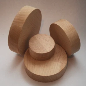 Buche 27mm Rund Holz Runde Holzscheibe Platte Tischplatte Scheiben Wählbar - Bild 1 von 10