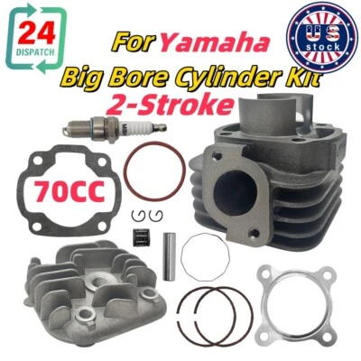70cc Big Bore &Top End Kit 2-Stroke For Yamaha Jog /Minarelli/ Zuma/Vino Scooter - Image 1 of 4