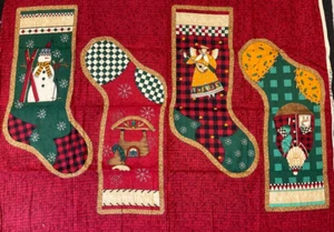 DEBBIE MUMM FLANNEL STOCKING PANEL FOR SSI, 29" L x 44" W - Picture 1 of 2