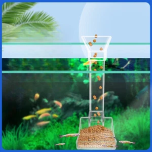 Fish Tank Feeder Tube 1P Transparent Fish Shrimp Food Dispenser Aquarium Feeding - Picture 1 of 8