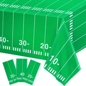 3 Packs Football Party Tablecloth 54 X 108 Inches Football Field Touchdown Table - Picture 1 of 7
