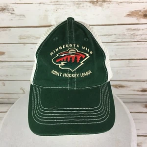 Minnesota Wild Baseball Cap Green/White Trucker Mesh Adjustable Hook/Loop NHL - Picture 1 of 12