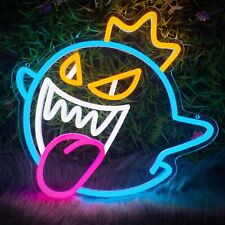 King Boo Neon Sign, Game Neon Signs for Wall Decor, Ghost Led Neon Light Sign, G