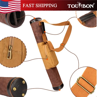 TOURBON Canvas Golf Club Bag Course Training Sunday Travel Carry Case Gift in US - Image 1 of 4