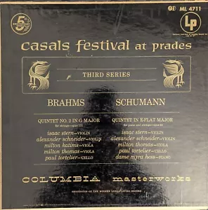Casals Festival at Prades / Brahms & Schumann, 6 Eye - Picture 1 of 4