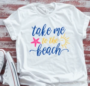 Camiseta Take Me To The Beach blanca manga corta - Imagen 1 de 1