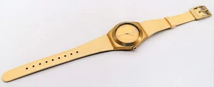 SWATCH IRONY Medium 2001 - YLG1000 - FALLING STAR Golden - New - Picture 1 of 3
